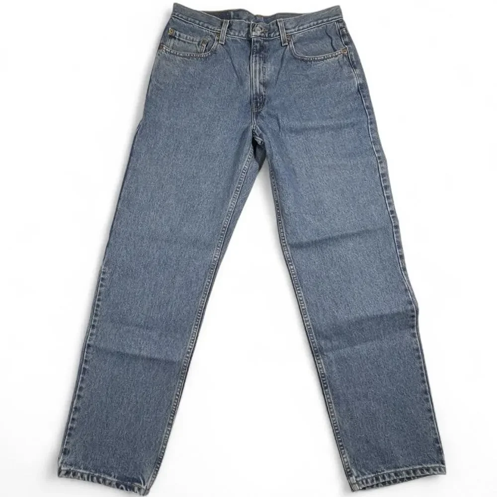 Vintage Y2K Levi’s 550 Relaxed Fit Jeans 34x32 Light Wash Denim